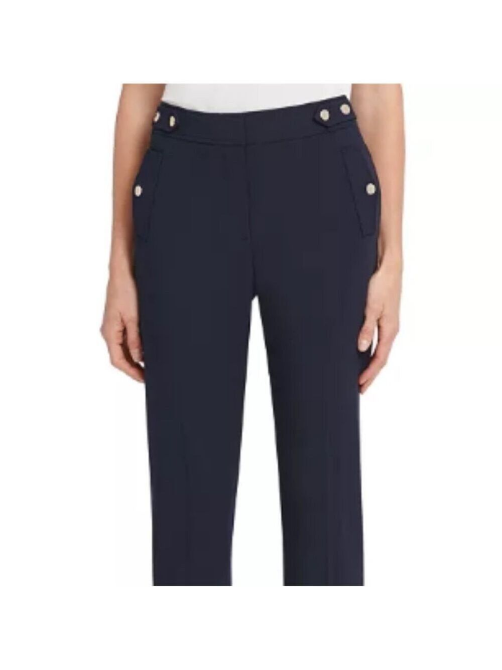 DKNY Button-Trim Dress Pants